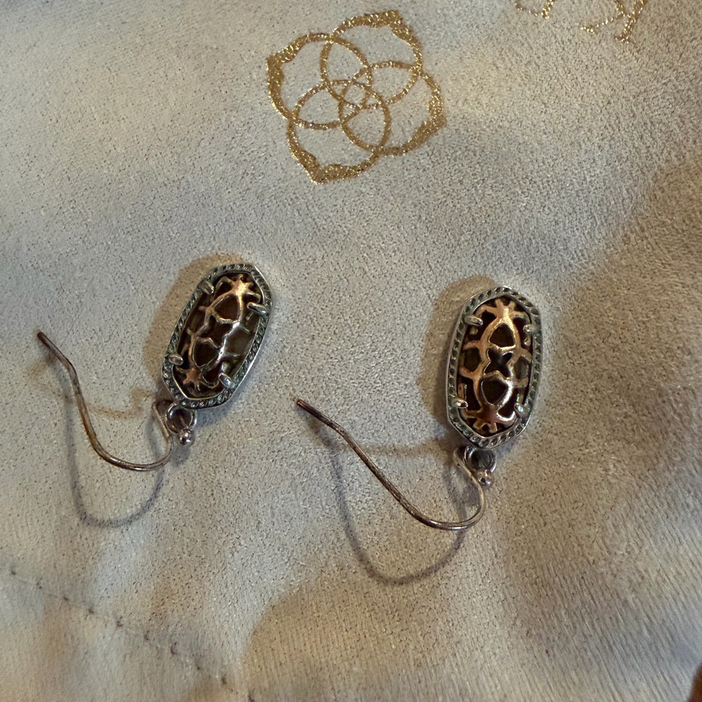 Kendra Scott Gold and Silver Dangle Earrings